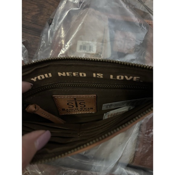 STS Ranchwear Wallet Yipee Kiyay Clutch Wallet Leather/Cowhide New - Picture 7 of 12